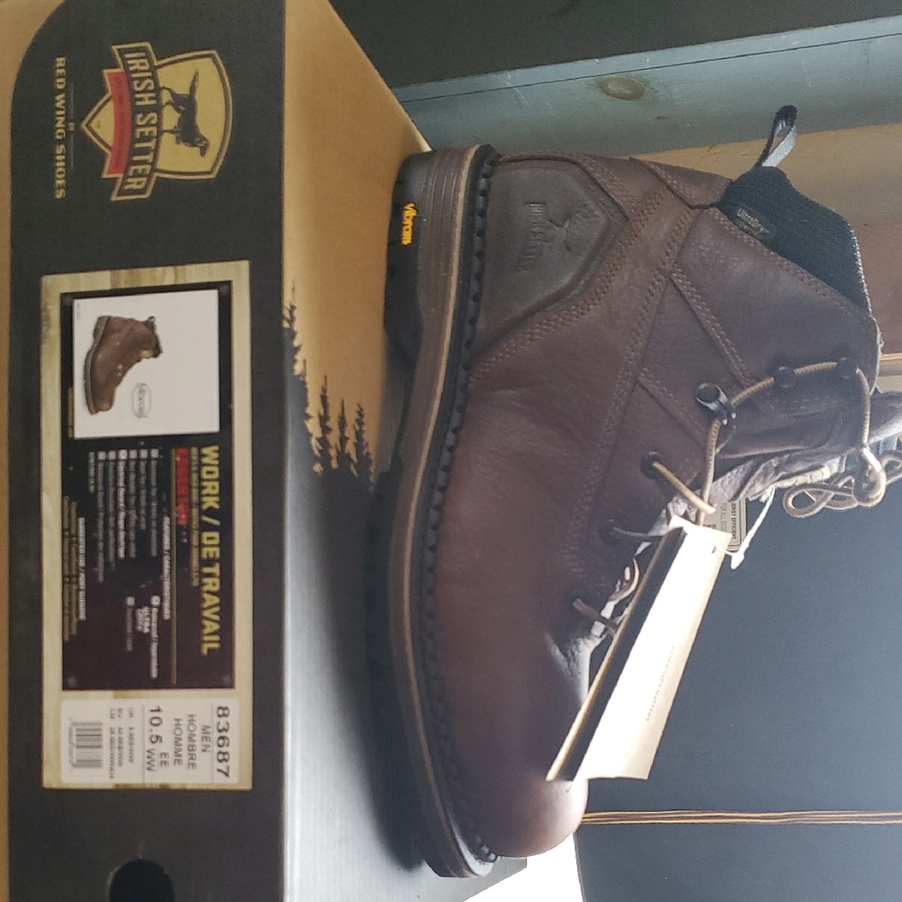 Irish Setter Brown Leather Work Boot 6 inch waterproof